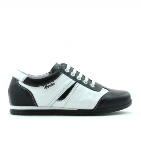 Dziecięce buty 136 czarne+białe