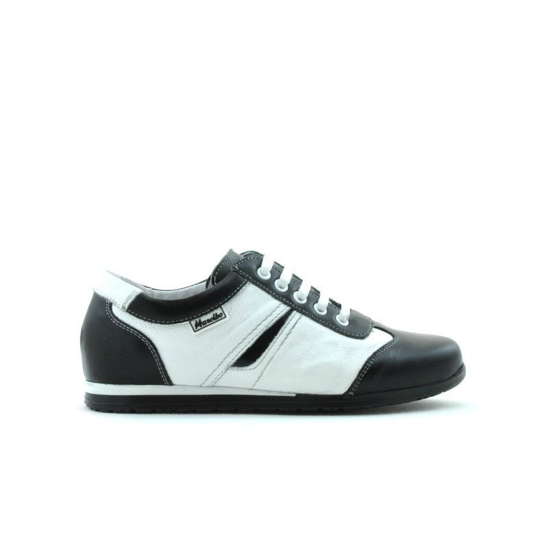 Dziecięce buty 136 czarne+białe