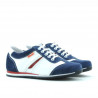 Buty dziecięce 136 indygo welur+białe
