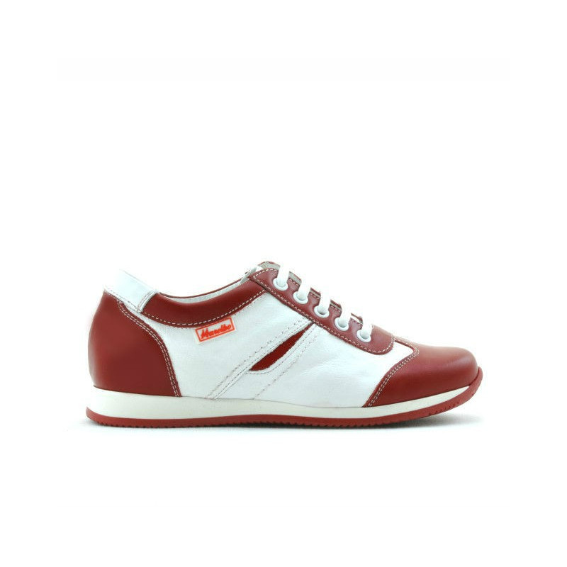 Buty dziecięce 136 czerwone+białe