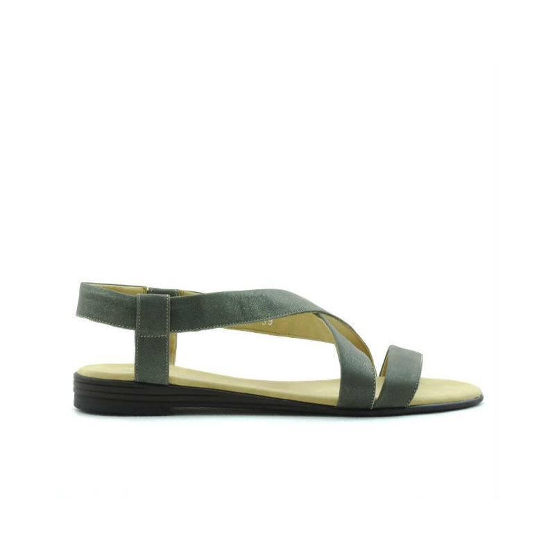 Damskie sandały 5010 khaki perła