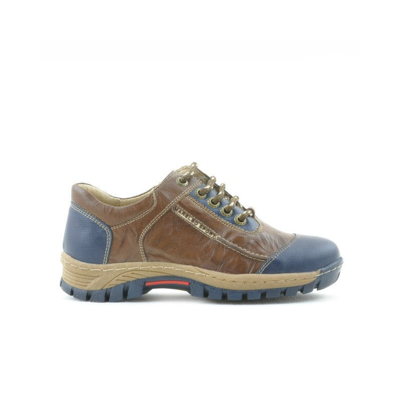 Buty dziecięce 137 indygo+brązowe