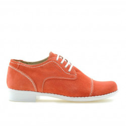 Buty dziecięce 131 czerwony koral zamsz