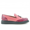 Damskie buty casual 659 lakierowane fuksja kombinowane