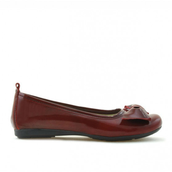 Dziecięce buty 141 lakierowane bordowe