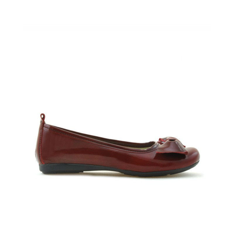 Dziecięce buty 141 lakierowane bordowe