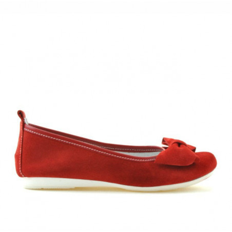 Dziecięce buty 141 czerwone welurowe