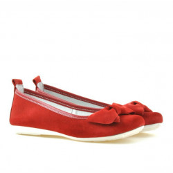Dziecięce buty 141 czerwone welurowe