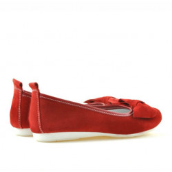 Dziecięce buty 141 czerwone welurowe