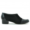 Casualowe buty damskie 651 czarny lakier łączony