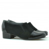 Casualowe buty damskie 651 czarny lakier łączony