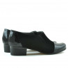 Casualowe buty damskie 651 czarny lakier łączony