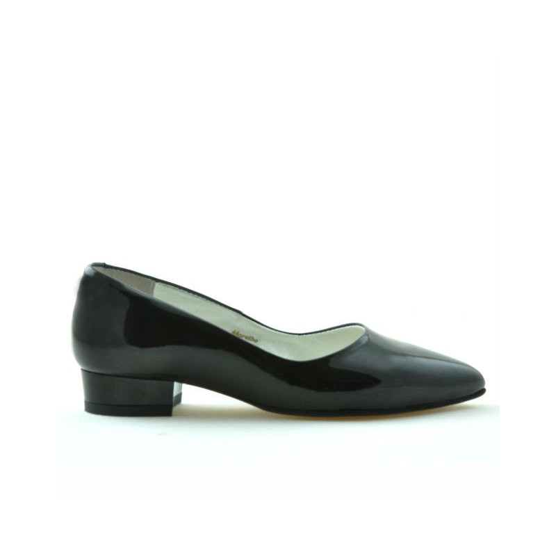 Damskie buty casual 1248 lakierowane czarne
