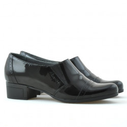 Damskie buty casual lakierowane czarne 651