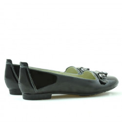 Damskie buty casual 639 lakier czarny
