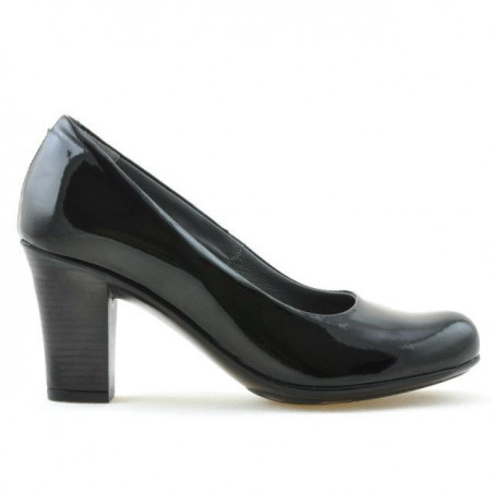 Eleganckie/casualowe buty damskie 643 czarny lakier