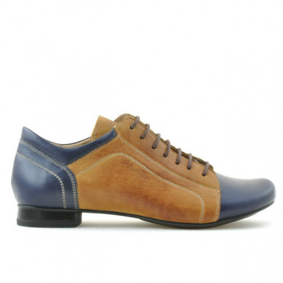 Damskie buty casual 645 indygo+brązowe