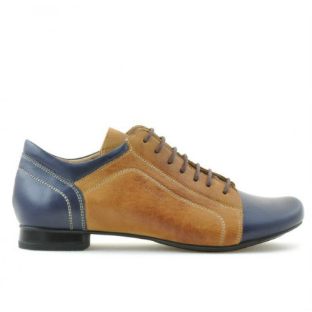 Damskie buty casual 645 indygo+brązowe