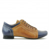 Damskie buty casual 645 indygo+brązowe