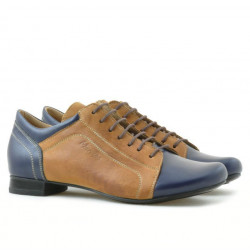 Damskie buty casual 645 indygo+brązowe