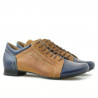 Damskie buty casual 645 indygo+brązowe