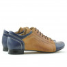Damskie buty casual 645 indygo+brązowe