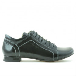 Damskie buty casual 645 czarna lakierowana skóra