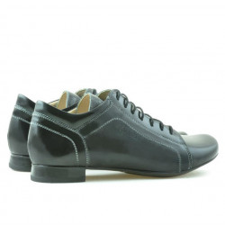 Damskie buty casual 645 czarna lakierowana skóra