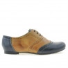 Damskie buty casual 186 indygo+brązowe