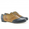 Damskie buty casual 186 indygo+brązowe