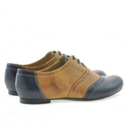 Damskie buty casual 186 indygo+brązowe
