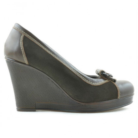 Damskie buty casual 178 kawa kombinowana