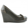 Damskie buty casual 178 kawa kombinowana