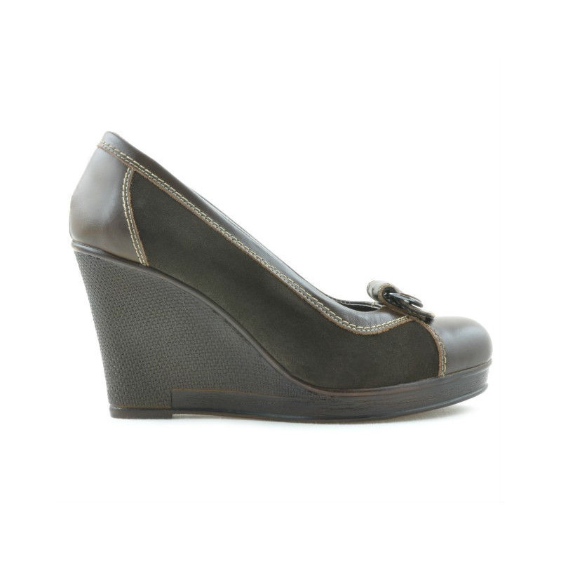 Damskie buty casual 178 kawa kombinowana