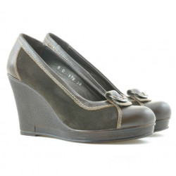 Damskie buty casual 178 kawa kombinowana