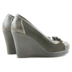 Damskie buty casual 178 kawa kombinowana