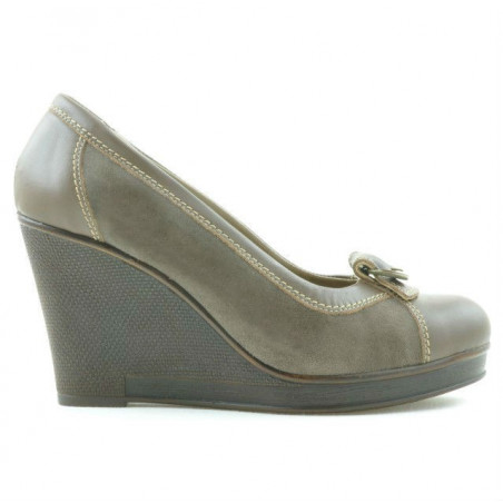 Damskie buty casual 178 capuccino łączone