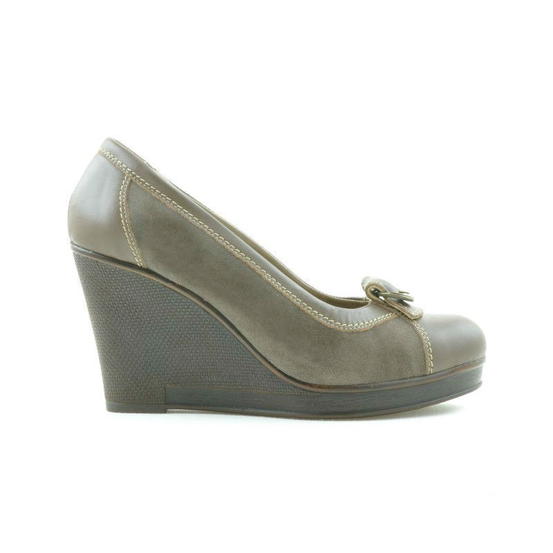 Damskie buty casual 178 capuccino łączone