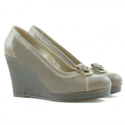 Damskie buty casual 178 capuccino łączone