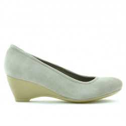 Damskie buty casual 152-1 piasek zamsz