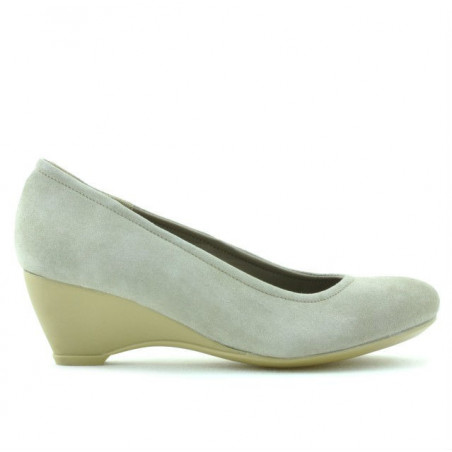 Damskie buty casual 152-1 piasek zamsz