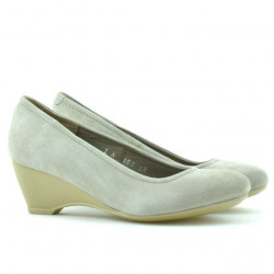 Damskie buty casual 152-1 piasek zamsz