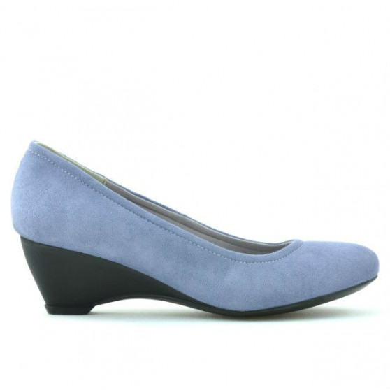 Damskie buty casual 152-1 niebieski zamsz