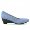 Damskie buty casual 152-1 niebieski zamsz