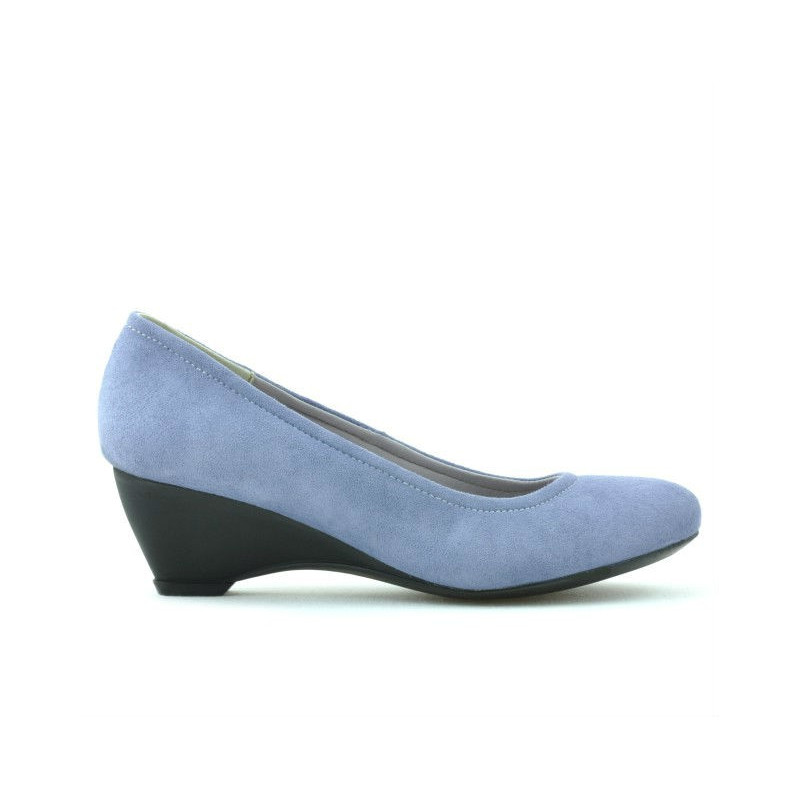 Damskie buty casual 152-1 niebieski zamsz