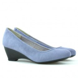 Damskie buty casual 152-1 niebieski zamsz
