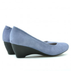 Damskie buty casual 152-1 niebieski zamsz
