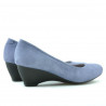 Damskie buty casual 152-1 niebieski zamsz