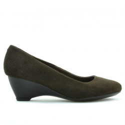 Buty casual damskie 152-1 kawa welur