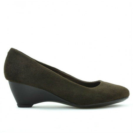 Buty casual damskie 152-1 kawa welur